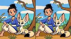 Uppmärksamhetstest: hitta alla skillnader på bilden med räven på 23 sekunder